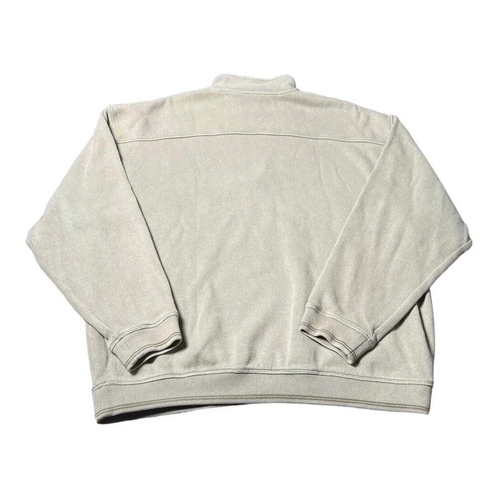 Tommy Bahama Quarter Zip Sweater Sage Color Mock Neck Pullover Men’s Size Large